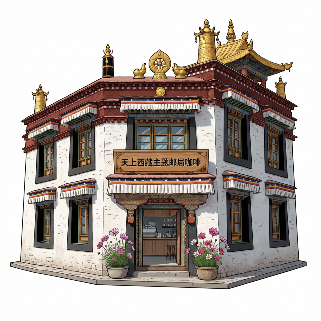 天上西藏主题邮局咖啡